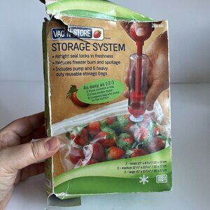 Vintage Vac'n Store Vacuum Food Storage System Reduce Waste Economical Reusable